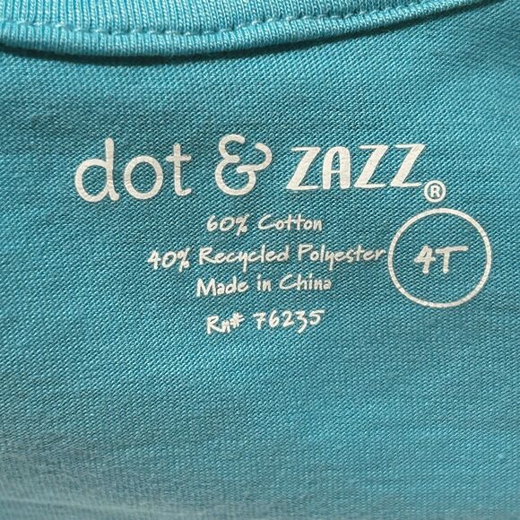 NEW Boys Size 4T "Daycare Essentials" Aqua Shirt dot & ZAZZ Toddler Top - Picture 6 of 8